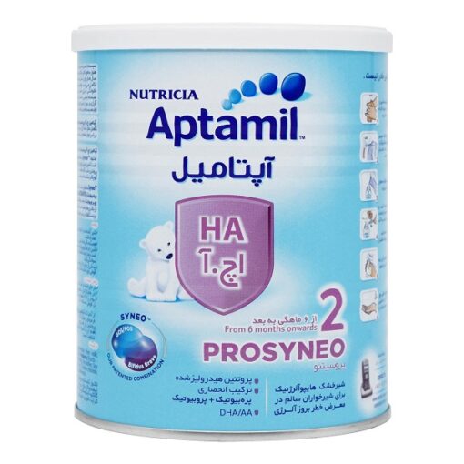 خشک آپتامیل اچ آ 2 نوتریشیا 400 گرم شیرخشک ضدآلرژی برای بعد از 6 ماهگی